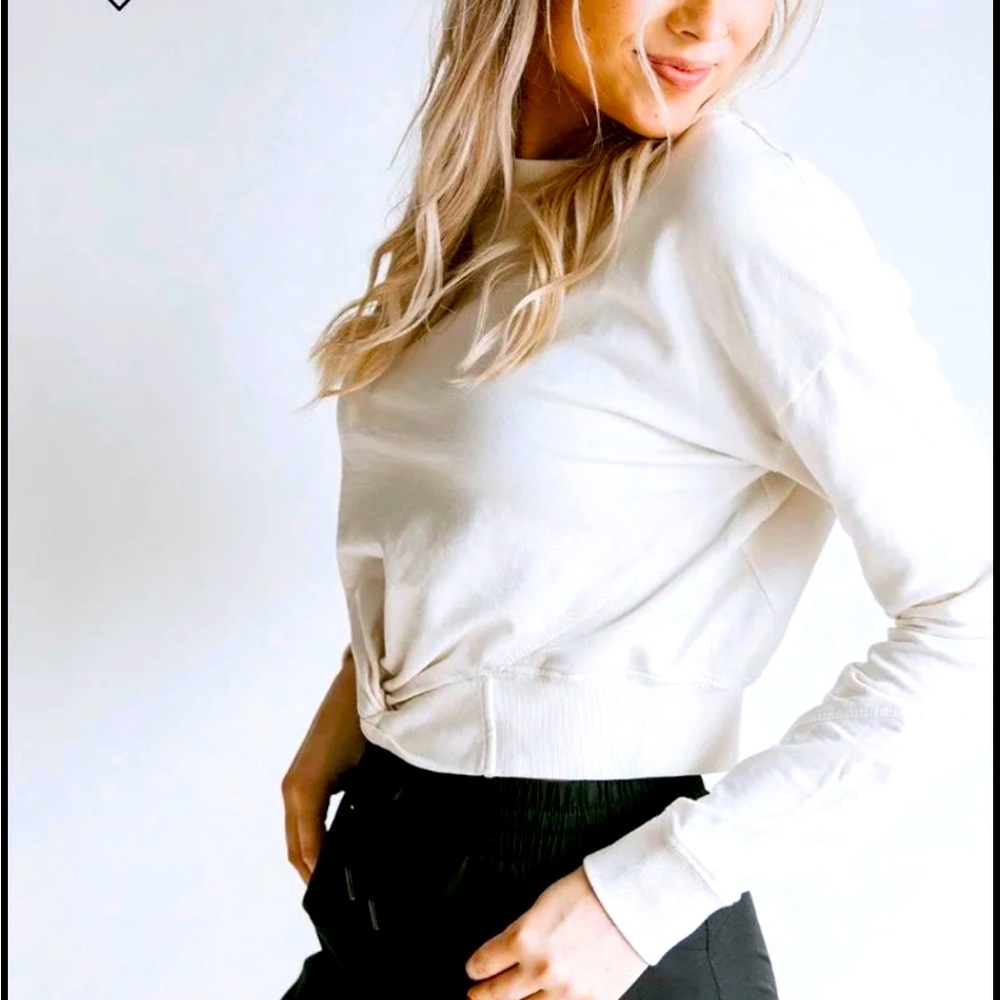 Mono B Cropped, Front Knot Sweatshirt